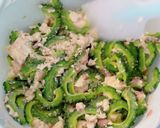 苦くない！ゴーヤーと豆腐のカリふわ焼き作り方4写真
