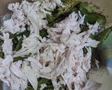 【オクラと鶏むね肉のピリ辛和え】作り方3写真