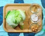 さっぱりレタスの酢みそ和え作り方1写真