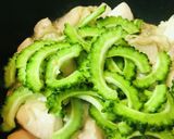 鶏肉とえのき茸の玉子ゴーヤーチャンプルー作り方2写真