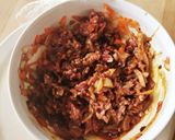 カレーフレークでキーマ鶏豚牛そぼろ丼挽肉作り方2写真