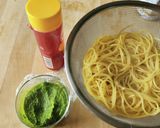 ジェノベーゼパスタ☆簡単昼食弁当☆パセリ作り方1写真