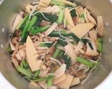 具沢山！小松菜と 筍 きのこの中華スープ作り方7写真