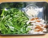 空芯菜と竹輪の炒め作り方1写真