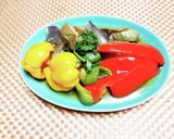 ポン酢で簡単！茄子とパプリカの揚げ浸し♪作り方9写真