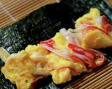 カニカマ卵の海苔巻き♪お弁当やおつまみに作り方3写真