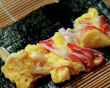 カニカマ卵の海苔巻き♪お弁当やおつまみに作り方3写真