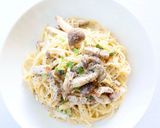 ビストロでベーコンしめじのクリームパスタ作り方6写真