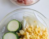 とうもろこしとズッキーニのカレーグラタン作り方1写真