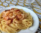 海老とベーコンとトマトのパスタ作り方6写真