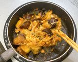 なすとキムチとチーズの炒め物作り方7写真