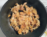 豚こま肉にナスと玉ネギと大葉の中華炒め作り方5写真
