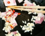 小松菜、ベーコンと生椎茸のペペロンチーノ作り方7写真