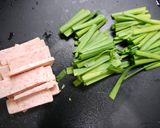 簡単！スパムのニラの炒めもの作り方1写真