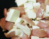 鶏肉と絹漉し豆腐のゴーヤーチャンプルー作り方1写真