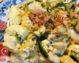 鶏肉と絹漉し豆腐のゴーヤーチャンプルー作り方4写真
