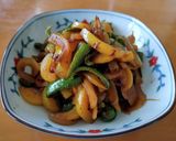 ピーマンとパプリカのカレー炒め作り方4写真