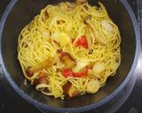 アヒージョのあとにほたてのペペロンチーノ作り方2写真