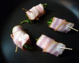 春の味～クレソンのベーコン巻❀作り方3写真