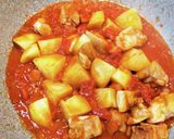鶏肉とじゃがいものトマト缶焼き作り方5写真