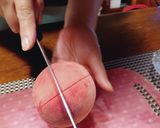 桃の切り方簡単綺麗ビックリするよ！作り方3写真