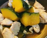 鶏肉とカボチャの甘煮作り方3写真