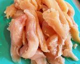 ササミと小松菜のカレーポン炒め作り方1写真
