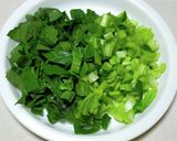 ごま油香る小松菜と豚ひき肉のチャーハン作り方1写真