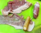 ＊粗挽きウインナーの豚肉巻き＊作り方1写真