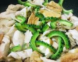 鶏胸肉と厚揚げのマイタケ玉子チャンプルー作り方2写真