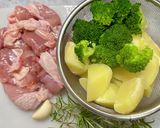 チキンとじゃがいもローズマリー炒め作り方1写真