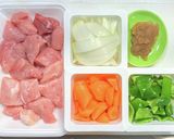 肉を揚げずに酢も使わない梅酢豚作り方1写真