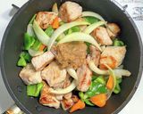 肉を揚げずに酢も使わない梅酢豚作り方6写真