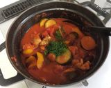 豆とチキンのトマト煮込み作り方8写真