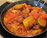 豆とチキンのトマト煮込み作り方10写真