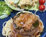子供が好き和風大葉おろし餡掛けハンバーグ作り方10写真