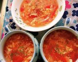 ミニトマトとベーコンと卵の洋風スープ☺作り方10写真