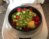 コーンとプチトマトのバター炊き込みご飯作り方3写真