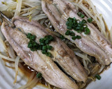 秋刀魚ともやしの蒸し焼き作り方5写真