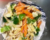 お一人様☆野菜たっぷりレモンウインナー丼作り方11写真