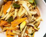 お一人様☆野菜たっぷりレモンウインナー丼作り方18写真