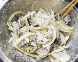 地鶏炭火焼と玉ねぎのかき揚げ作り方4写真