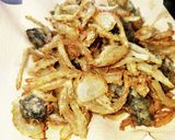 地鶏炭火焼と玉ねぎのかき揚げ作り方7写真