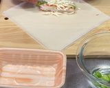 かにかまと枝豆の春巻き弁当作り方4写真