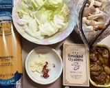 燻製牡蠣のオイル漬け缶パスタ作り方1写真