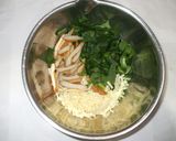 小松菜チーズ焼き♪簡単お好み焼き作り方2写真