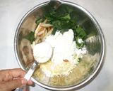 小松菜チーズ焼き♪簡単お好み焼き作り方3写真