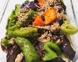 揚げ茄子、ピーマンと豚肉の酢味噌和え作り方18写真