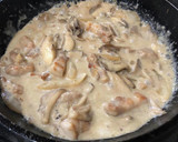 塩豚と舞茸のクリーム煮のパスタ作り方6写真