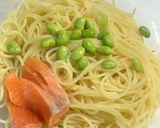 サーモンと枝豆のわさび醤油パスタ作り方5写真